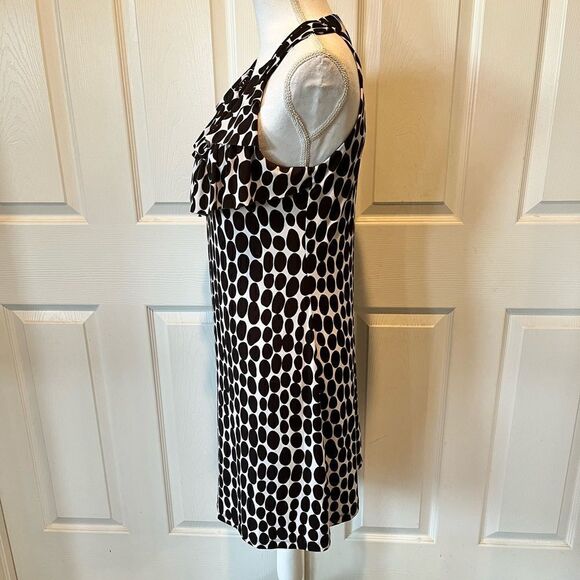 EnFocus Studio Brown & White Polka Dot Sheath Style Dress - Picture 5 of 12